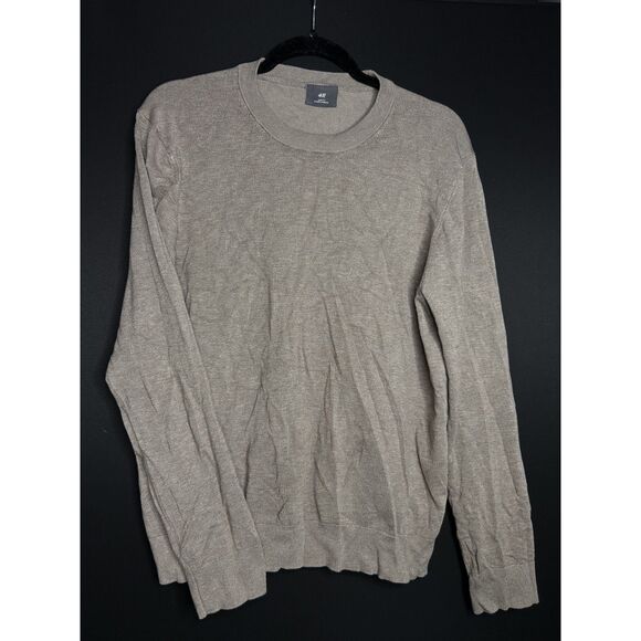 H&M Chocolate Brown Light Academia Crewneck Men's Sweater - Picture 3 of 5